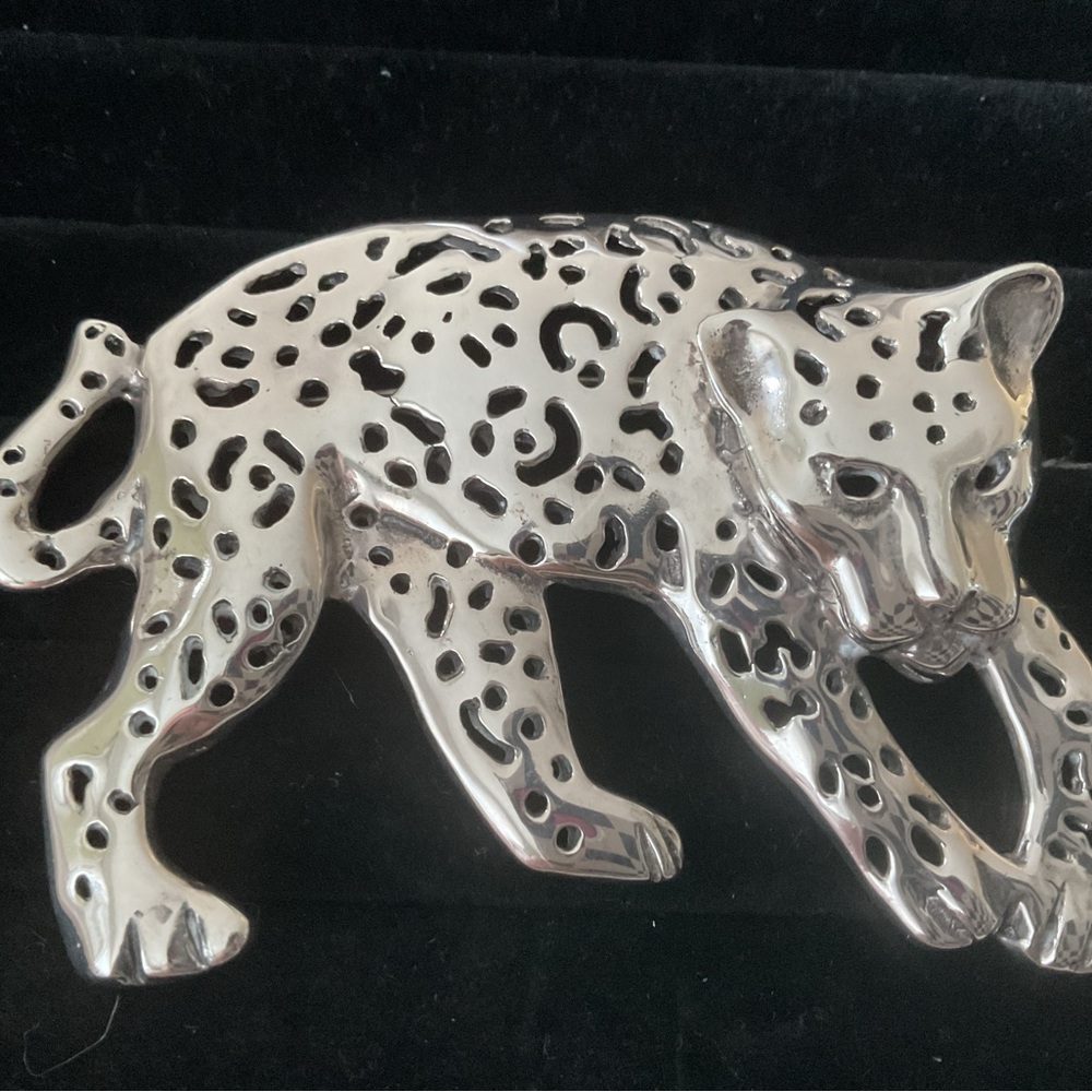 Emilia Castillo Silver Leopard Brooch - Picture 2 of 6